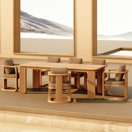Luxury Solid Teak Outdoor Dining Set KMD18009