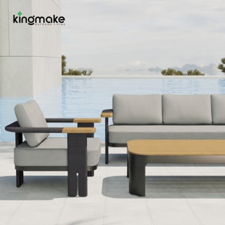 Aluminum Rope Woven Outdoor Sofa KMD18001