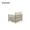 Modern Wooden Powder-Coated Aluminum Sofa KMD18028