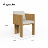 luxury teak amalfi collection dining chair