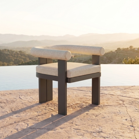 Modern Aluminum Frame Outdoor Dining Chair – Mali Collection