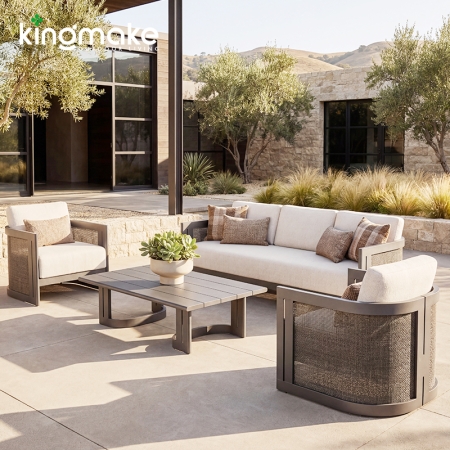 High-End Aluminum Outdoor Sofa KM18040