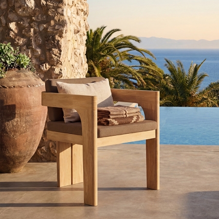 luxury teak malta collection dining chair