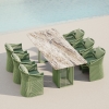 Aluminum Turquoise Series Outdoor Dining Set KMD18006