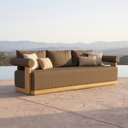 Modern Teak Wood 3-Seater Outdoor Sofa – Mali Collection
