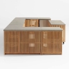 Premium Solid Teak U-shape Outdoor Kitchen Cabinets KMO1501