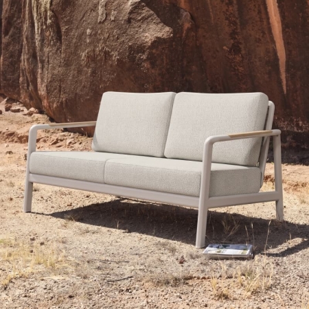 Cenxi Collection Aluminum White Two Seaters Sofa
