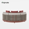 Luxury  Vita Corner Collection Round Outdoor Daybed 