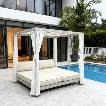 Modern Aluminum Outdoor Canopy Daybed KM18025