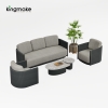 Modern Teak Woven Outdoor Sofa KMD18041