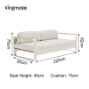 Alpha Collection Luxury Two-Seater Sofa