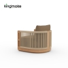 Laguna Collection Solid Teak Outdoor Armchair with Hand-Woven Rope