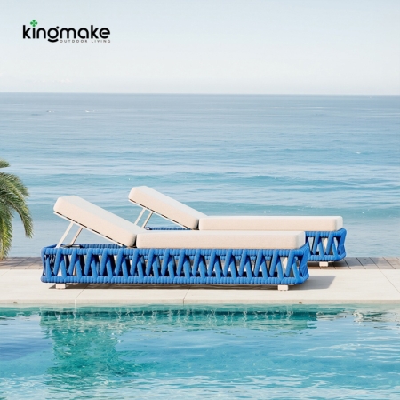 Blue EQ Rope Woven Sun Lounger KMD18005