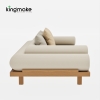 Duvo Collection Modern Teak Three-Seat Sofa