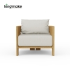luxury teak amalfi collection outdoor single sofa