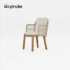 modern teak woven kordi collection garden chair 