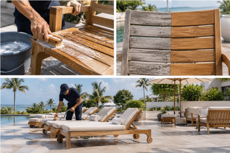 5 Step Method of Cleaning Teak Outdoor Furniture Without Damaging the Wood