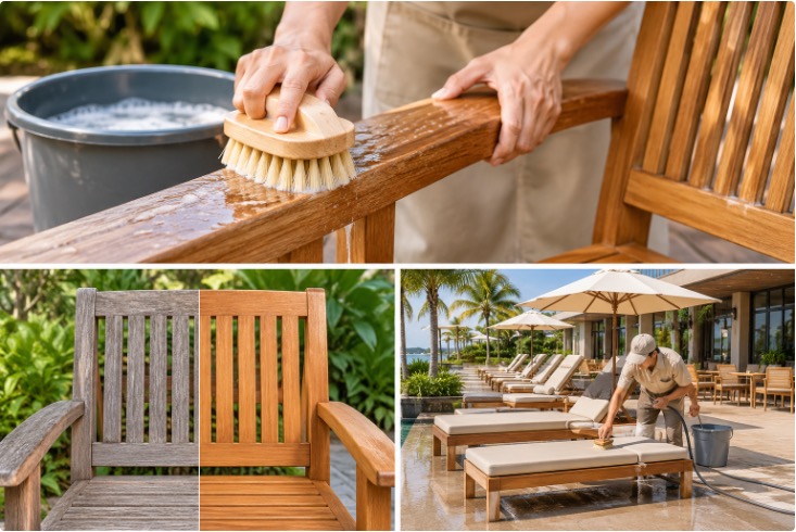 How to Clean Weathered or Grey Teak Furniture
